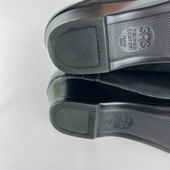 SAS Easier Comfort Shoes Tripad Slip On Loafer Black Leather size 9S Slim - Picture 14 of 16